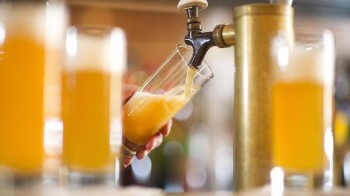pouring draft beer