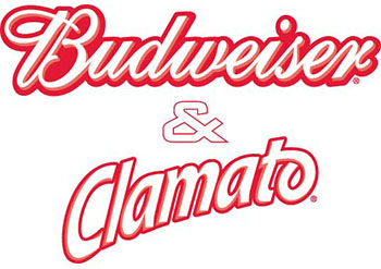 Budweiser and Clamato logo red