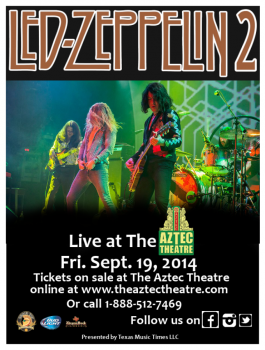 Led Zeplin flyer aztec theatre