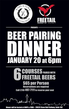 beer pairing dinner flyer
