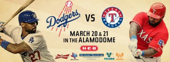 Dodgers vs Rangers flyer