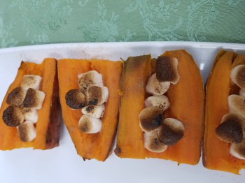 Sweet Potato Cups topped with Marshmallows